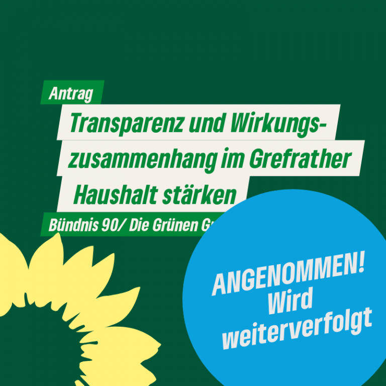 Antrag zu Transparenz und Wirkunsorientierung erfolgreich